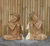 Product image 6 of the product “2 set buddha relax made from suar wood, 40cm Height ”